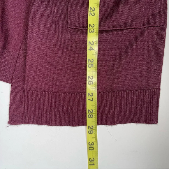 Maurices Burgundy Blouson Sleeve Open Front Cardigan Small Women’s - Picture 8 of 11